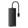 Baseus HUB Baseus Lite 4-Port USB Type-C HUB dokkoló állomás, 25 cm, fekete