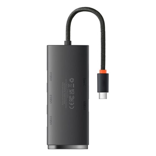 Baseus HUB Baseus Lite 4-Port USB Type-C HUB dokkoló állomás, 25 cm, fekete