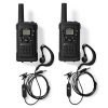 Nedis WLTK0610BK Walkie-Talkie készlet, 2 kézibeszélő 6 km-ig, 8 csatorna, 38 alcsatorna, 61 DCS kód, PTT/ VOX, LED lámp
