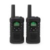 Nedis WLTK0610BK Walkie-Talkie készlet, 2 kézibeszélő 6 km-ig, 8 csatorna, 38 alcsatorna, 61 DCS kód, PTT/ VOX, LED lámp