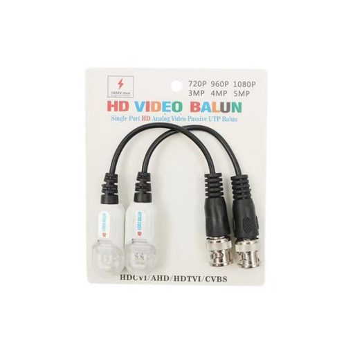 WaliSec HDVB03AC BNC-UTP(sorkapocs gyorscsatlakozó) átalakító/balun, max 5MP, 2db/csomag, AHD/CVI/TVI kamerákhoz