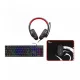 WHITESHARK WHITE SHARK COMANCHE-3 gamer combo billetyűzet (magyar) + egér + fejhallgató + egérpad