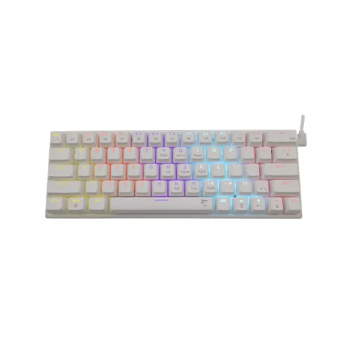 WHITESHARK WHITE SHARK WAKIZASHI-W/BL-US, GK-002122-W/BL-US fehér mechanikus gamer billentyűzet, angol