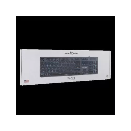WHITESHARK WHITE SHARK  TACHI-B/US WS GK-003141B-US gamer billentyűzet, 104 gomb fekete (angol)