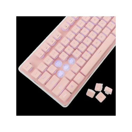 WHITESHARK WHITE SHARK TACHI-P/US  WS GK-003441P-US gamer billentyűzet, 104 gomb pink (angol)