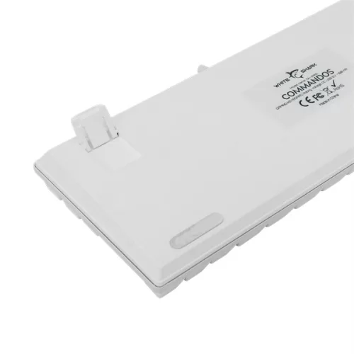 WHITESHARK WHITE SHARK WS GK-2106W/R-US COMMANDOS fehér mechanikus angol (red switch) gamer billentyűzet