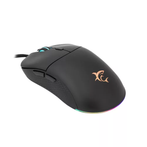 WHITESHARK WHITE SHARK BAGDEMAGUS-B, GM-5010B gamer egér, 6D, fekete, 7200 dpi, RGB