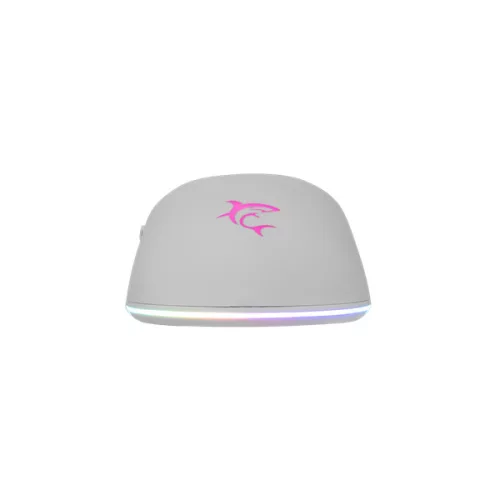 WHITESHARK WHITE SHARK BAGDEMAGUS-W, GM-5010W gamer egér, 6D, fehér, 7200 dpi, RGB