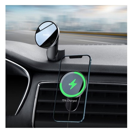 BASEUS autós tartó műszerfalra, MagSafe, FEKETE