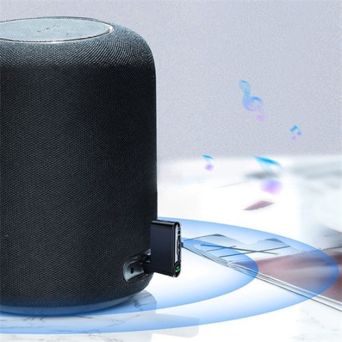 Baseus BSBA-02 AUX Bluetooth audió vevő, fekete