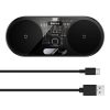 Baseus Digital LED Display 2-in-1 vezeték nélküli töltő 20W, fekete + 3A USB Type-A – USB Type-C,  1m kábel