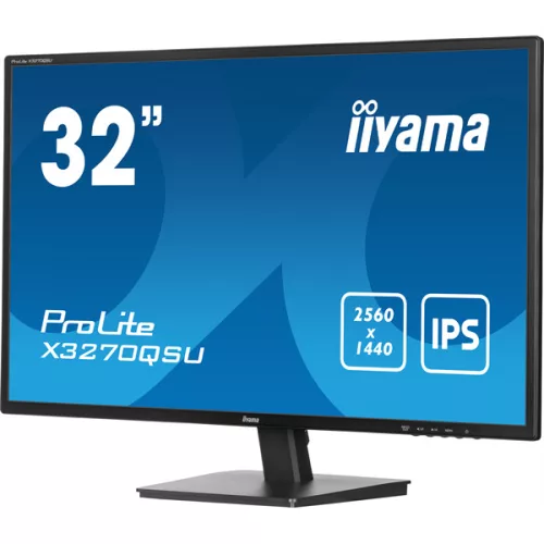 IIYAMA ProLite monitor, IPS, 31.5", 2560x1440, 16:9, 250 cd/m˛, 3ms, 1200:1, HDMI/DisplayPort/3xUSB