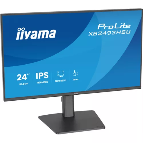 IIYAMA ProLite monitor, IPS, 23.8",1920x1080, 16:9, 350 cd/m˛, 1ms, 1500:1, HDMI/DisplayPort/USB