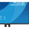 IIYAMA ProLite monitor, IPS, 23.8", 1920x1080, 16:9, 350 cd/m˛, 1ms, 1500:1, HDMI/DisplayPort/USB/RJ45