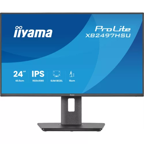 IIYAMA ProLite monitor, IPS, 27", 1920x1080, 16:9, 350 cd/m˛, 4ms, 1500:1, HDMI/DisplayPort/USB