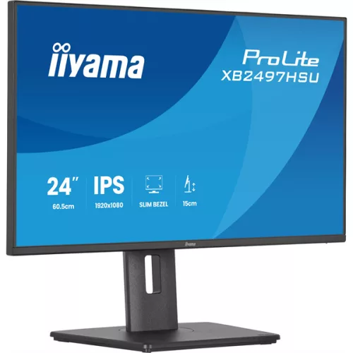 IIYAMA ProLite monitor, IPS, 27", 1920x1080, 16:9, 350 cd/m˛, 4ms, 1500:1, HDMI/DisplayPort/USB