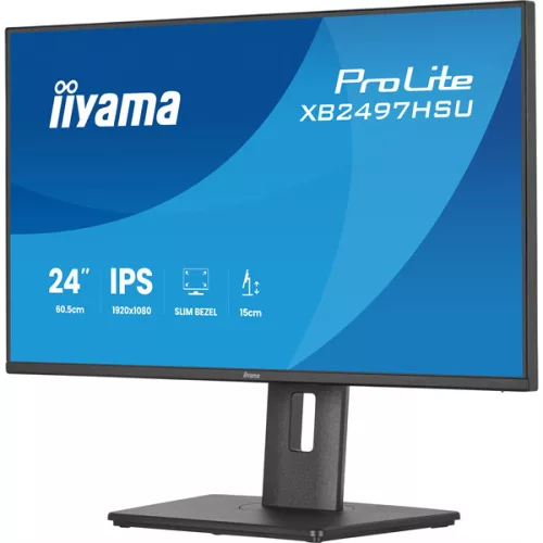 IIYAMA ProLite monitor, IPS, 27", 1920x1080, 16:9, 350 cd/m˛, 4ms, 1500:1, HDMI/DisplayPort/USB