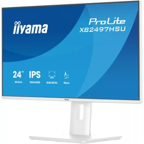 iiyama Prolite IPS monitor, 23,8", 1920 x 1080, 16:9, 350cd, 4ms, 1500:1 HDMI/DP/USBx4, XB2497HSU-W1