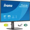 IIYAMA ProLite monitor, IPS, 27", 1920x1080, 16:9, 350 cd/m˛, 1ms, 1500:1, HDMI/DisplayPort/USB