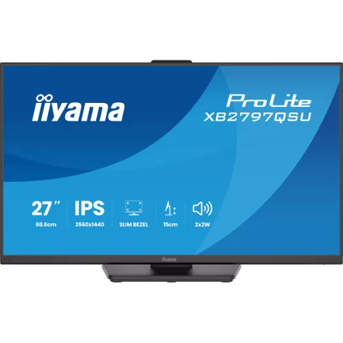 IIYAMA ProLite monitor, IPS, 27", 2560x1440, 16:9, 350 cd/m˛, 1ms, 1000:1, HDMI/DisplayPort/USB,