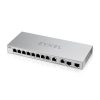 Zyxel XGS1010-12 v2, 12-Port Gigabit Unmanaged Switch with 8-Port 1G + 2-Port 2.