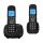 ALCATEL XL535 DUO telefon készülék (vezeték nélküli, 1 bázis, 2 kézibeszélő, kijelző, DECT) FEKETE