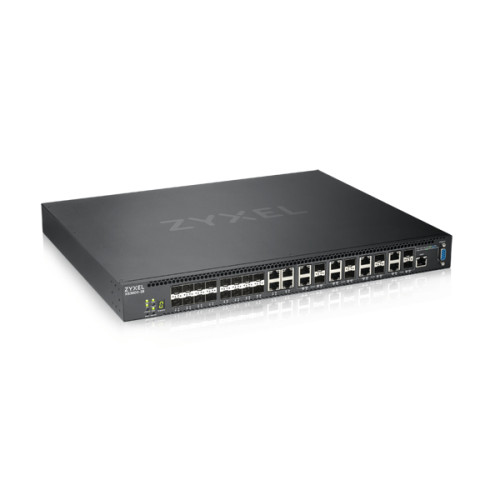 Zyxel XS3800-28, 28-port 10GbE L2+ Switch, MultiGig, 12x 10G Copper, 8x 10G dual