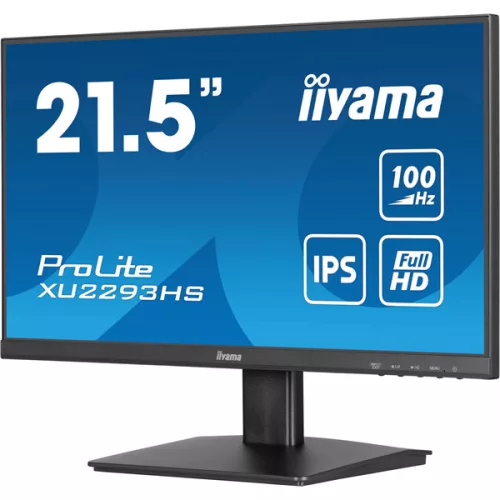 IIYAMA ProLite monitor, IPS, 21.5", 1920x1080, 16:9, 300 cd/m˛, 1ms, 1000:1, HDMI/DisplayPort