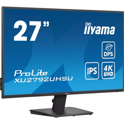 IIYAMA ProLite monitor, IPS, 27", 3840x2160, 16:9, 350 cd/m˛, 4ms, 1300:1, HDMI/DisplayPort
