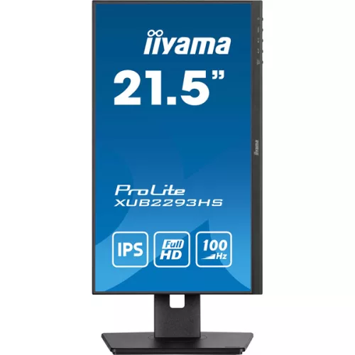 IIYAMA ProLite monitor, IPS, 21.5", 1920x1080, 16:9, 300 cd/m˛, 1ms, 1000:1, HDMI/DisplayPort/VGA,