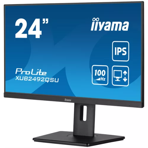 IIYAMA ProLite monitor, IPS, 23.8", 2560x1440, 16:9, 300 cd/m˛, 0,5ms, 1000:1, HDMI/DisplayPort/USB
