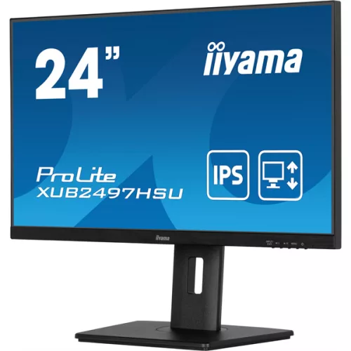 IIYAMA ProLite monitor, IPS, 23.8", 1920x1080, 16:9, 300 cd/m˛, 1 ms, 1300:1, HDMI/DisplayPort/USB