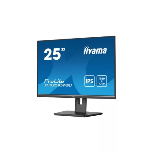 iiyama Prolite IPS monitor, 25", 1920 x 1200, 16:10, 300cd, 4ms, 1000:1, VGA/HDMI/DP/USBx2, XUB2595WSU-B5
