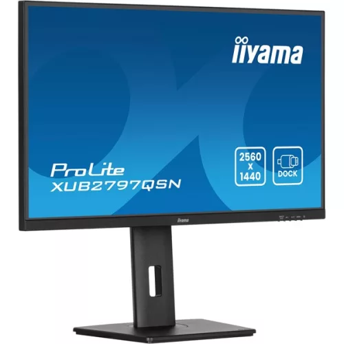 iiyama Prolite IPS monitor, 27", 2560 x 1440, 16:9, 300cd, 1ms, 1300:1, HDMI/DPx2/USB-Cx2/USBx4/RJ45, XUB2797QSN-B2