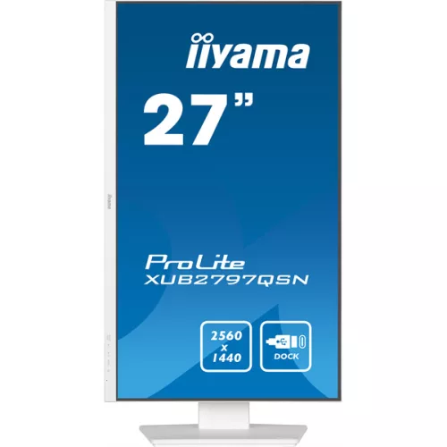 IIYAMA ProLite monitor, IPS, 27", 2560x1440, 16:9, 300 cd/m˛, 1ms, 1300:1, HDMI/DisplayPort/RJ45
