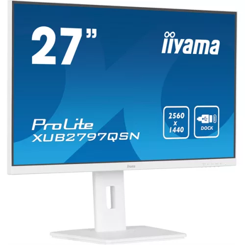 IIYAMA ProLite monitor, IPS, 27", 2560x1440, 16:9, 300 cd/m˛, 1ms, 1300:1, HDMI/DisplayPort/RJ45