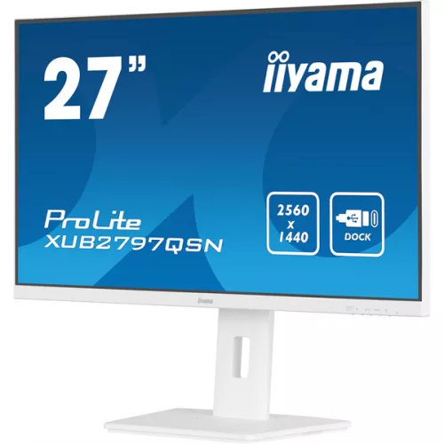 IIYAMA ProLite monitor, IPS, 27", 2560x1440, 16:9, 300 cd/m˛, 1ms, 1300:1, HDMI/DisplayPort/RJ45