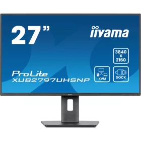   IIYAMA ProLite monitor, IPS, 27", 3840x2160, 16:9, 350 cd/m˛, 4ms, 1300:1, HDMI/DisplayPort/USB-C/RJ45/4xUSB