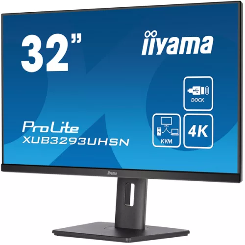 IIYAMA ProLite monitor, IPS, 31.5", 3840x2160, 16:9, 350 cd/m˛, 4ms, 1000:1, HDMI/DisplayPort/2xUSB/RJ45