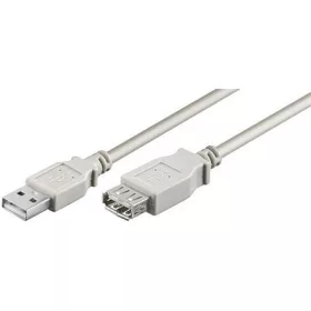   OEM USB-A 2.0 - USB-A 2.0 M/F adatkábel hosszabbító 0.6m fehér