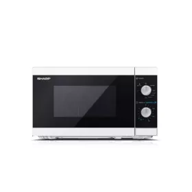   SHARP YC-MG01EW 20L,digitális grilles mikrohullámú sütő, mikro: 800W, grill: 1000W, kiolvasztó funkció, Fehér