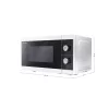 SHARP YC-MG01EW 20L,digitális grilles mikrohullámú sütő, mikro: 800W, grill: 1000W, kiolvasztó funkció, Fehér