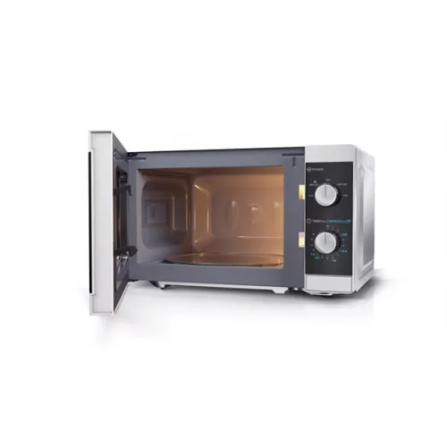 SHARP YC-MS01ES mikrohullámú sütő, 20 L, 800W, mechanikus, teljesítményfokozatok: 5, kiolvasztó funkció