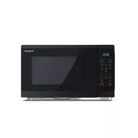   SHARP YC-MS252AE-B 25L, digitális mikrohullámú sütő, 900W, teljesítményfokozatok: 11, Eco funkció, Fekete