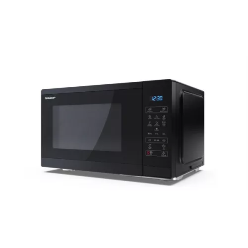 SHARP YC-MS252AE-B 25L, digitális mikrohullámú sütő, 900W, teljesítményfokozatok: 11, Eco funkció, Fekete