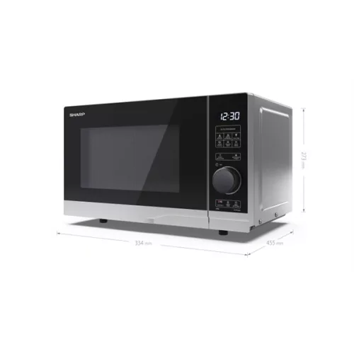 SHARP YC-PS204AE-S 20L mikrohullámú sütő, 700W, teljesítményfokozatok: 10,  Ezüst