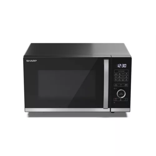 SHARP YC-QG234AEB 23L, forgótányér nélküli, grilles mikrohullámú sütő, mikor: 900W, grill: 1000W, kiolvasztó funkció