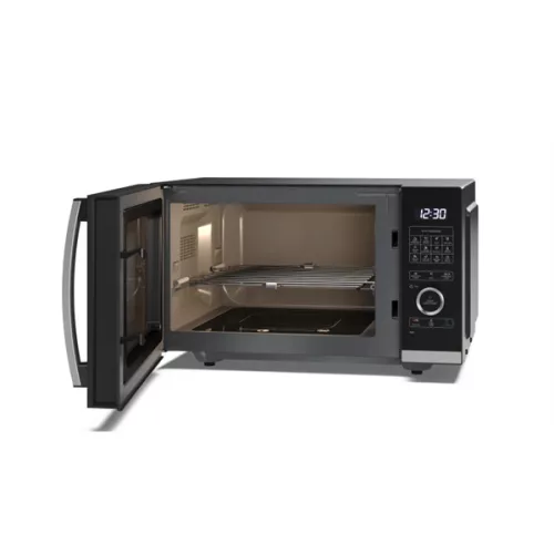 SHARP YC-QG234AEB 23L, forgótányér nélküli, grilles mikrohullámú sütő, mikor: 900W, grill: 1000W, kiolvasztó funkció