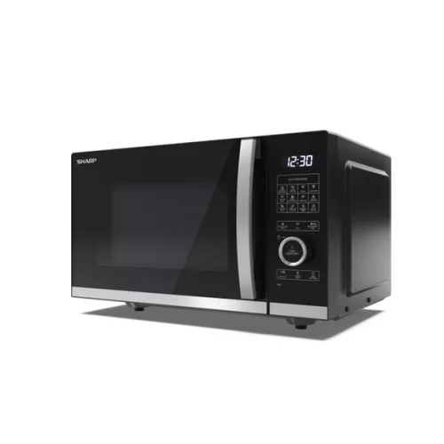 SHARP YC-QG254AEB 25L, forgótányér nélküli, grilles mikrohullámú sütő, mikro: 900W, grill: 1000W, fokozatok:10
