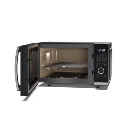 SHARP YC-QG254AEB 25L, forgótányér nélküli, grilles mikrohullámú sütő, mikro: 900W, grill: 1000W, fokozatok:10